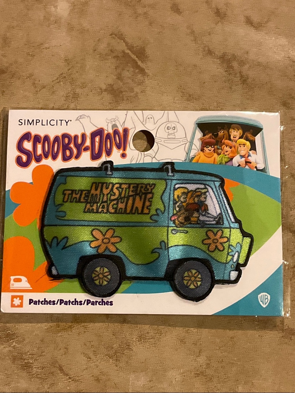 Scooby-Doo Mystery Machine Iron-On Patch Bonus daisies